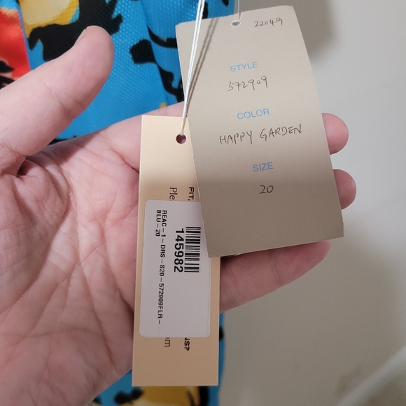 REEM ACRA 11 Honoré size 22W Floral Cocktail Dress - Picture 3 of 4